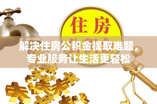 墨玉解决住房公积金提取难题，专业服务让生活更轻松