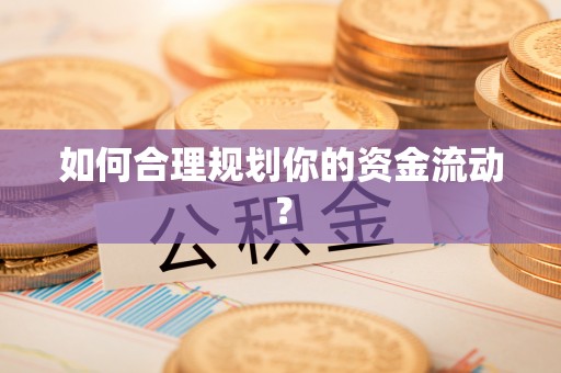 墨玉如何合理规划你的资金流动？