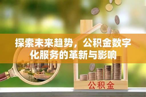 墨玉探索未来趋势，公积金数字化服务的革新与影响
