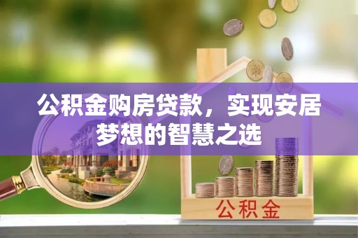 墨玉公积金购房贷款，实现安居梦想的智慧之选