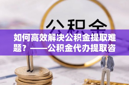 墨玉如何高效解决公积金提取难题？——公积金代办提取咨询服务全解析