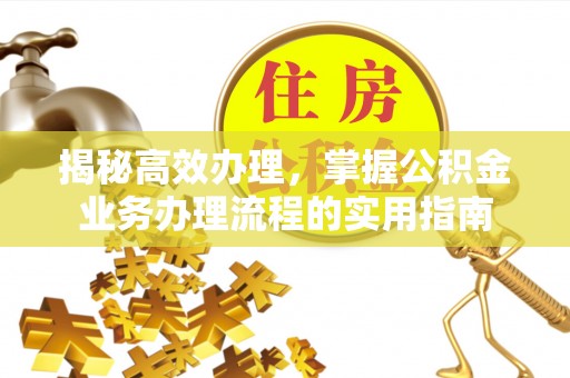 墨玉揭秘高效办理，掌握公积金业务办理流程的实用指南