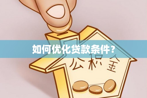 墨玉如何优化贷款条件？