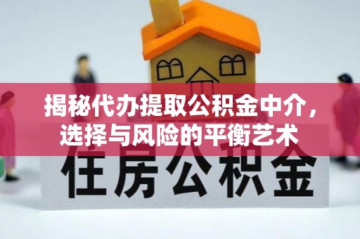 墨玉揭秘代办提取公积金中介，选择与风险的平衡艺术