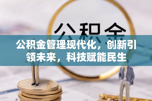 墨玉公积金管理现代化，创新引领未来，科技赋能民生