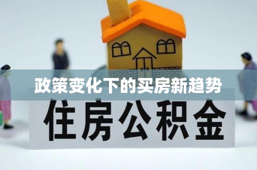 墨玉政策变化下的买房新趋势