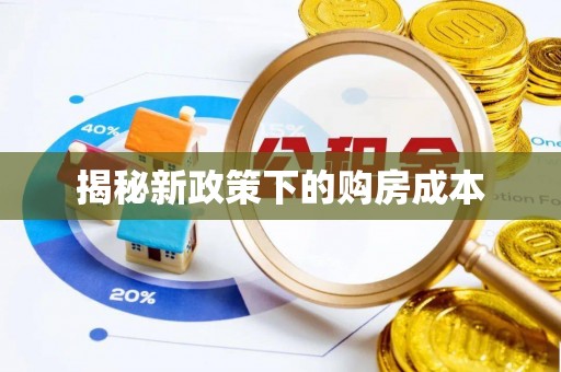 墨玉揭秘新政策下的购房成本