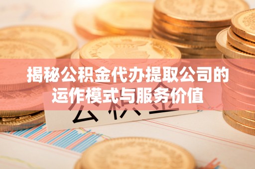 墨玉揭秘公积金代办提取公司的运作模式与服务价值