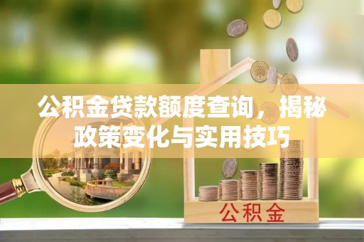 墨玉公积金贷款额度查询，揭秘政策变化与实用技巧