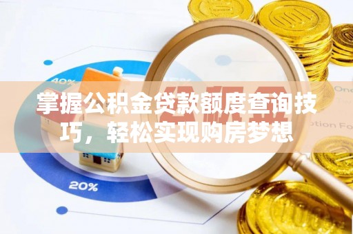 墨玉掌握公积金贷款额度查询技巧，轻松实现购房梦想