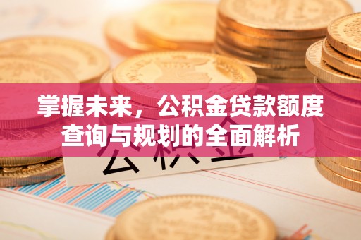 墨玉掌握未来，公积金贷款额度查询与规划的全面解析